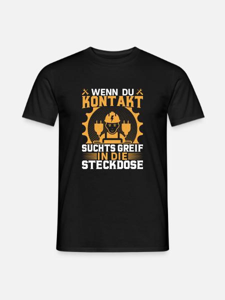 Elektriker Elektroniker Geschenk - Männer T-Shirt - Schwarz