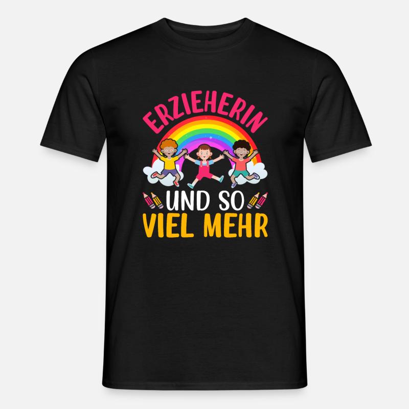Erzieherin Geschenk - Männer T-Shirt - Schwarz
