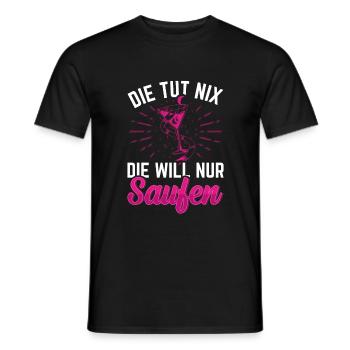 Die tut nix Sekt Cocktails - Männer T-Shirt - Schwarz - Vorne - AI Model Male 178 light (178cm)