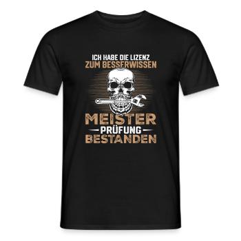 Meister Geschenk Meisterprüfung bestanden - Männer T-Shirt - Schwarz - Vorne - AI Model Male 178 light (178cm)