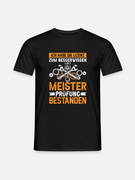 Meisterprüfung bestanden - Männer T-Shirt - Schwarz
