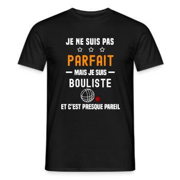 boule lyonnaise pas parfait mais bouliste - T-shirt homme - noir - Devant - AI Model Male 178 light (178cm)