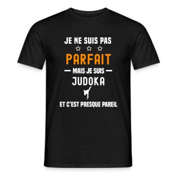 judo pas parfait mais judoka - T-shirt homme - noir - Devant - AI Model Male 178 light (178cm)