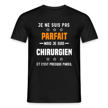 chirurgien pas parfait mais chirurgien métier - T-shirt homme - noir - Devant - AI Model Male 178 light (178cm)