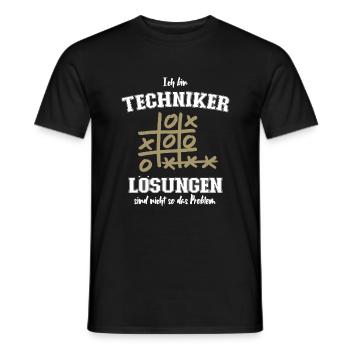 Techniker Spruch Maschinenbau Handwerk Beruf Fun - Männer T-Shirt - Schwarz - Vorne - AI Model Male 178 light (178cm)