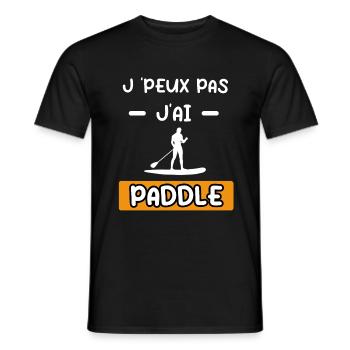 je peux pas j'ai paddle homme cadeau paddle - T-shirt homme - noir - Devant - AI Model Male 178 light (178cm)