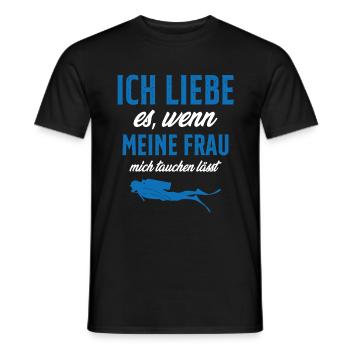 tauchen gehen lässt - Männer T-Shirt - Schwarz - Vorne - AI Model Male 178 light (178cm)