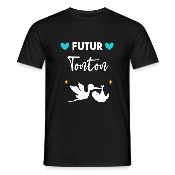 cadeau annonce grossesse tonton oncle Futur Tonton - T-shirt homme - noir - Devant - AI Model Male 178 light (178cm)