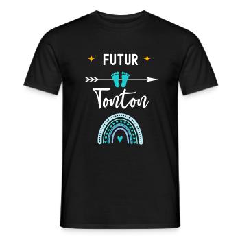 Futur Tonton cadeau naissance tonton oncle - T-shirt homme - noir - Devant - AI Model Male 178 light (178cm)