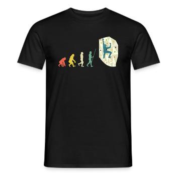 Boulderer Bouldern Evolution Geschenk - Männer T-Shirt - Schwarz - Vorne - AI Model Male 178 light (178cm)
