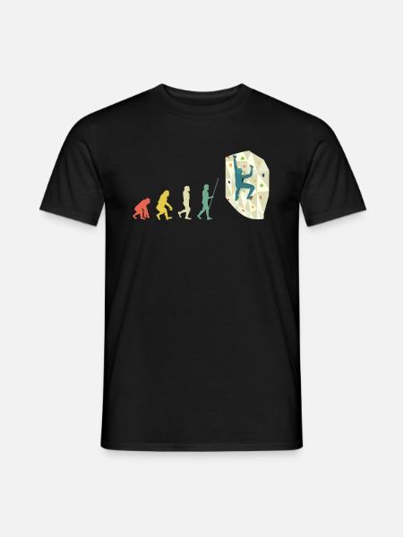 Boulderer Bouldering Evolution Gift - Men's T-Shirt - black
