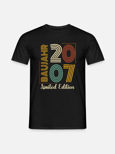 Baujahr 2007 - Männer T-Shirt - Schwarz