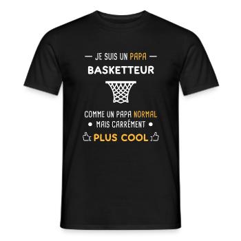 je suis un papa basketteur basket - T-shirt homme - noir - Devant - AI Model Male 178 light (178cm)