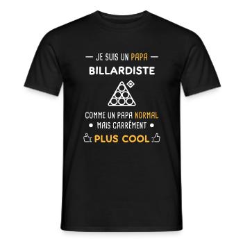 je suis un papa billardiste billard boules - T-shirt homme - noir - Devant - AI Model Male 178 light (178cm)