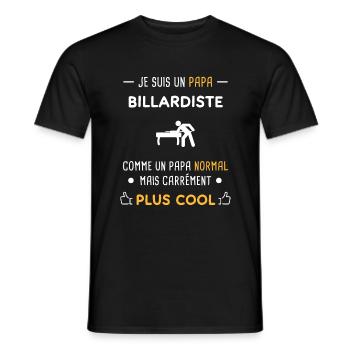 je suis un papa billardiste billard - T-shirt homme - noir - Devant - AI Model Male 178 light (178cm)