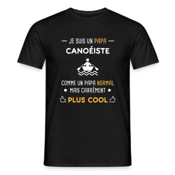 je suis un papa canoéiste canoë - T-shirt homme - noir - Devant - AI Model Male 178 light (178cm)