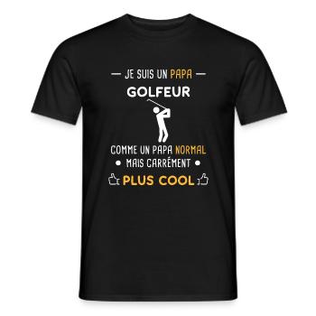je suis un papa golfeur golf - T-shirt homme - noir - Devant - AI Model Male 178 light (178cm)