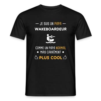 je suis un papa wakeboardeur wakeboard - T-shirt homme - noir - Devant - AI Model Male 178 light (178cm)