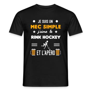cadeau apéro rink hockey mec simple - T-shirt homme - noir - Devant - AI Model Male 178 light (178cm)