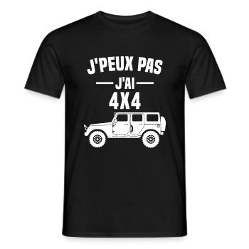 Ich kann nicht, ich habe einen 4X4 - Männer T-Shirt - Schwarz - Vorne - AI Model Male 178 light (178cm)