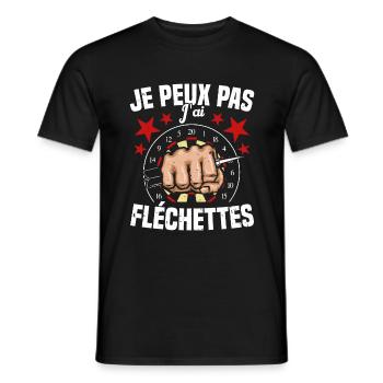 Homme Je Peux Pas J ai Fléchettes - T-shirt homme - noir - Devant - AI Model Male 178 light (178cm)