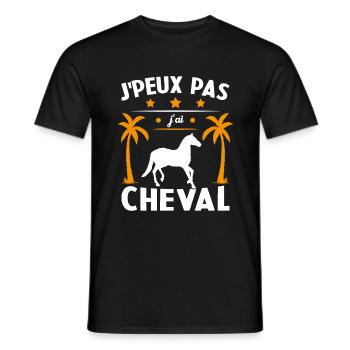 Ich kann nicht, ich habe ein Pferd - Männer T-Shirt - Schwarz - Vorne - AI Model Male 178 light (178cm)