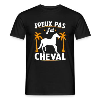 Ich kann nicht, ich habe ein Pferd - Männer T-Shirt - Schwarz - Vorne - AI Model Male 178 light (178cm)