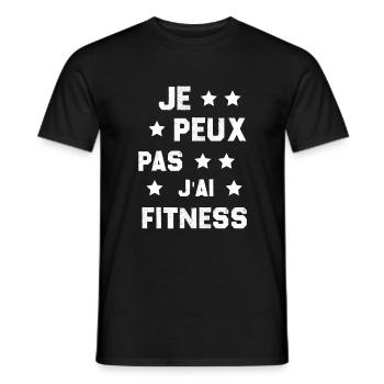 I can't I have fitness - Men's T-Shirt - black - Front - AI Model Male 178 light (178cm)