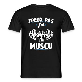 I can't I worked out - Men's T-Shirt - black - Front - AI Model Male 178 light (178cm)
