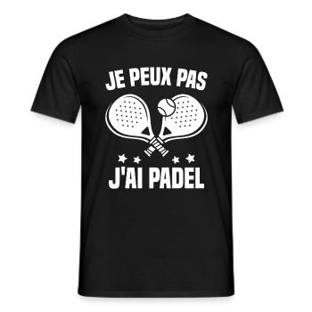 Ich kann nicht Padel-Padel-Spieler Padelist haben - Männer T-Shirt - Schwarz - Vorne - AI Model Male 178 light (178cm)