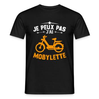 Ich kann nicht, ich habe ein Moped-Geschenk - Männer T-Shirt - Schwarz - Vorne - AI Model Male 178 light (178cm)