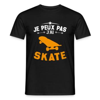 I can't skate - Men's T-Shirt - black - Front - AI Model Male 178 light (178cm)