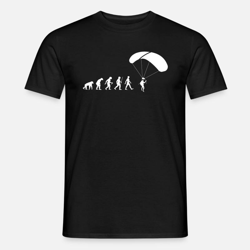 Evolution Paragleiten - Männer T-Shirt - Schwarz