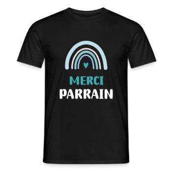 Danke Pate Regenbogen Geschenk Pate - Männer T-Shirt - Schwarz - Vorne - AI Model Male 178 light (178cm)