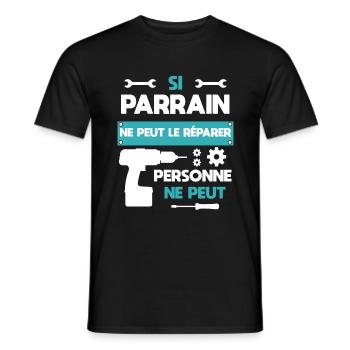 godfather DIY handyman humor godfather gift - Men's T-Shirt - black - Front - AI Model Male 178 light (178cm)