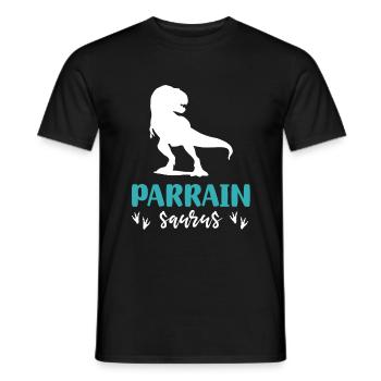 Pate Saurus Dinosaurier T Rex Pate Geschenk - Männer T-Shirt - Schwarz - Vorne - AI Model Male 178 light (178cm)