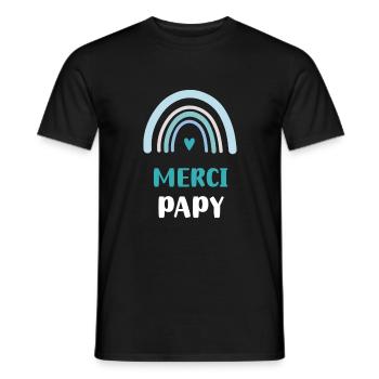 Danke Opa Regenbogen Opa - Männer T-Shirt - Schwarz - Vorne - AI Model Male 178 light (178cm)