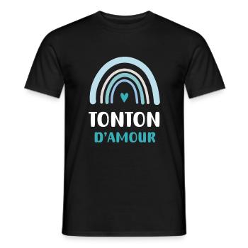 Regenbogen Liebe Onkel Geschenk - Männer T-Shirt - Schwarz - Vorne - AI Model Male 178 light (178cm)