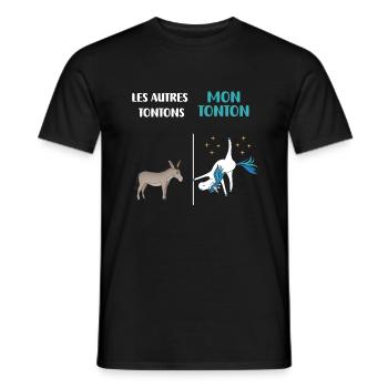 Uncle Unicorn Humor Funny Uncle Gift - Men's T-Shirt - black - Front - AI Model Male 178 light (178cm)