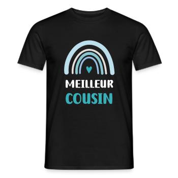 meilleur cousin arc-en-ciel cadeau cousin - T-shirt homme - noir - Devant - AI Model Male 178 light (178cm)