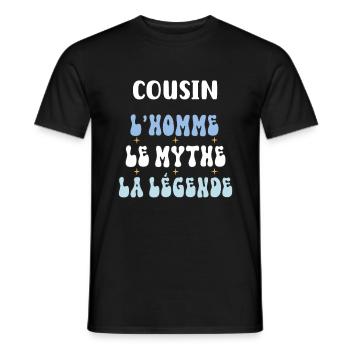 cousin homme mythe légende fleurs bohème - T-shirt homme - noir - Devant - AI Model Male 178 light (178cm)