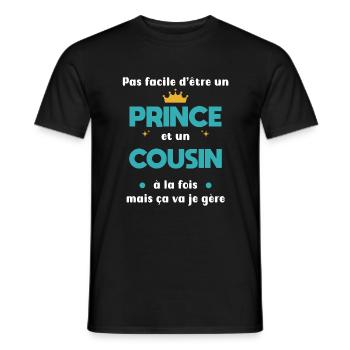 Cousin Prince Gift Cousin - Men's T-Shirt - black - Front - AI Model Male 178 light (178cm)