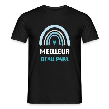 Best Beautiful Rainbow Dad Gift - Men's T-Shirt - black - Front - AI Model Male 178 light (178cm)