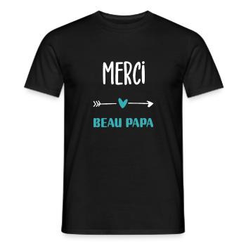 Danke schönes Papa-Humor-Geschenk - Männer T-Shirt - Schwarz - Vorne - AI Model Male 178 light (178cm)