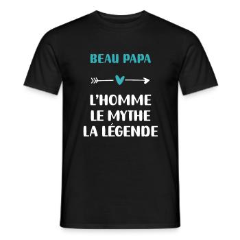 Handsome Dad Man The Myth Legend Gift - Men's T-Shirt - black - Front - AI Model Male 178 light (178cm)