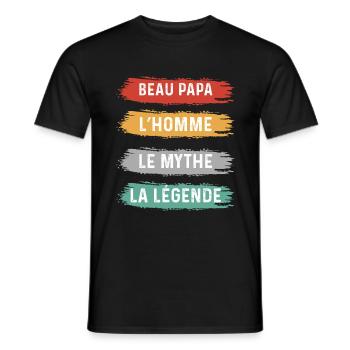 Handsome Dad Man Myth Legend Gift - Men's T-Shirt - black - Front - AI Model Male 178 light (178cm)