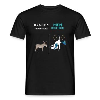 Schöner Bruder Einhorn Lustiger Humor Geschenk - Männer T-Shirt - Schwarz - Vorne - AI Model Male 178 light (178cm)