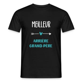 Best Great-Grandfather Humor - Men's T-Shirt - black - Front - AI Model Male 178 light (178cm)