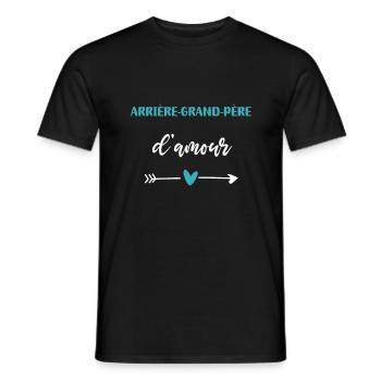Urgroßvater von Love Heart - Männer T-Shirt - Schwarz - Vorne - AI Model Male 178 light (178cm)