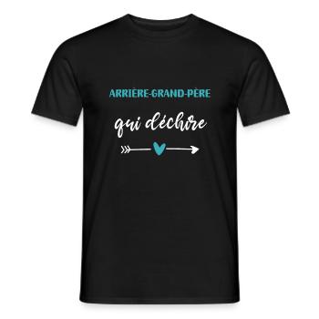Urgroßvater, dem das Herz herausreißt - Männer T-Shirt - Schwarz - Vorne - AI Model Male 178 light (178cm)